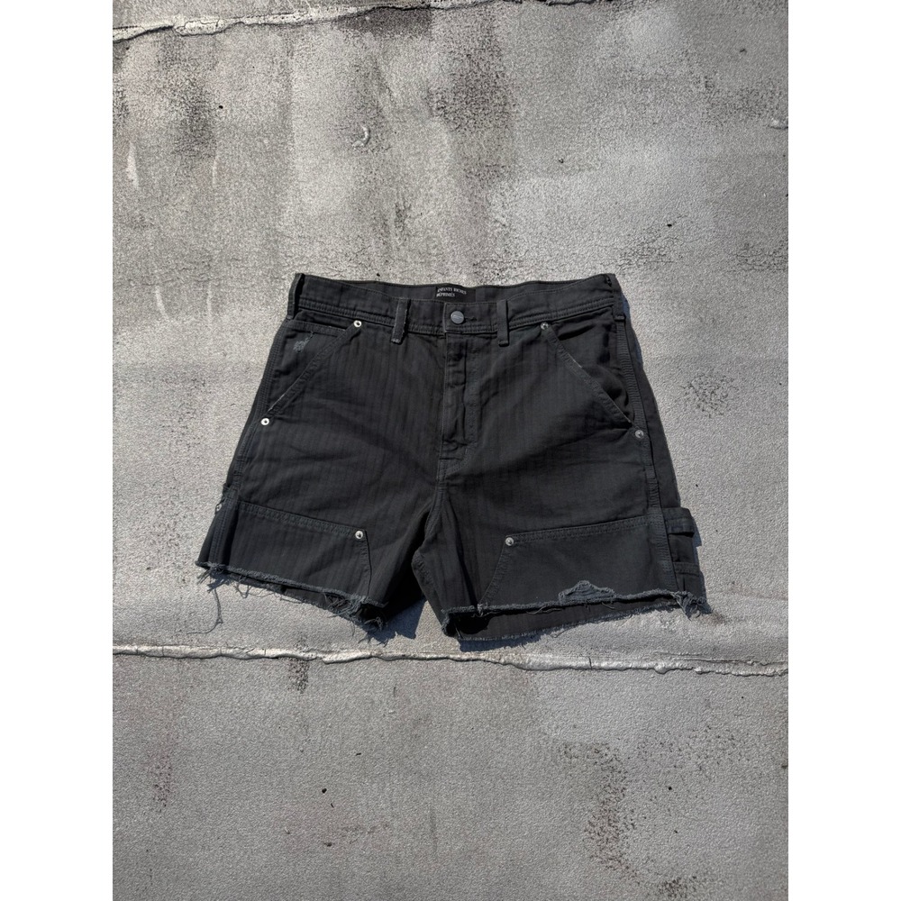 Enfants Riches Deprimes ERD Distressed Herringbone Cut Off Shorts Grey Mens 32
